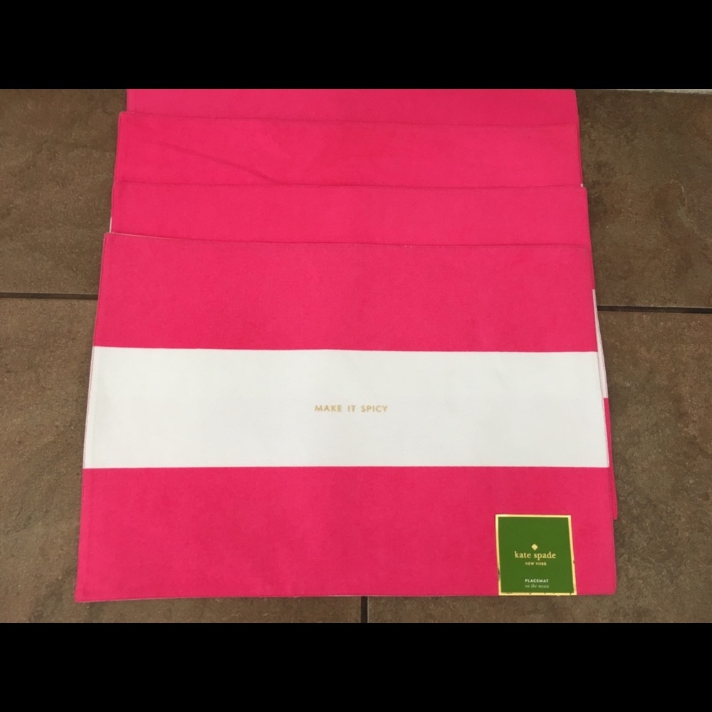 NWT! Kate Spade Make It Spicy Set of 4 Placemats